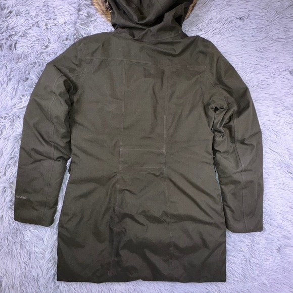 The North Face Winter Coat Women's Small Arctic ii Parka 550 Down Green Fur Hood - Picture 16 of 16